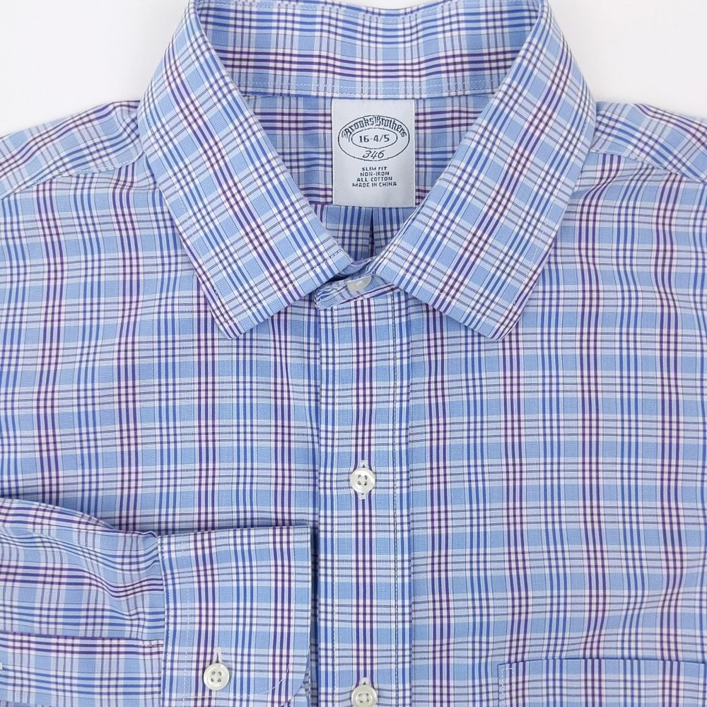 BROOKS BROTHERS Men's 16 - 34/35 Slim Dress Shirt